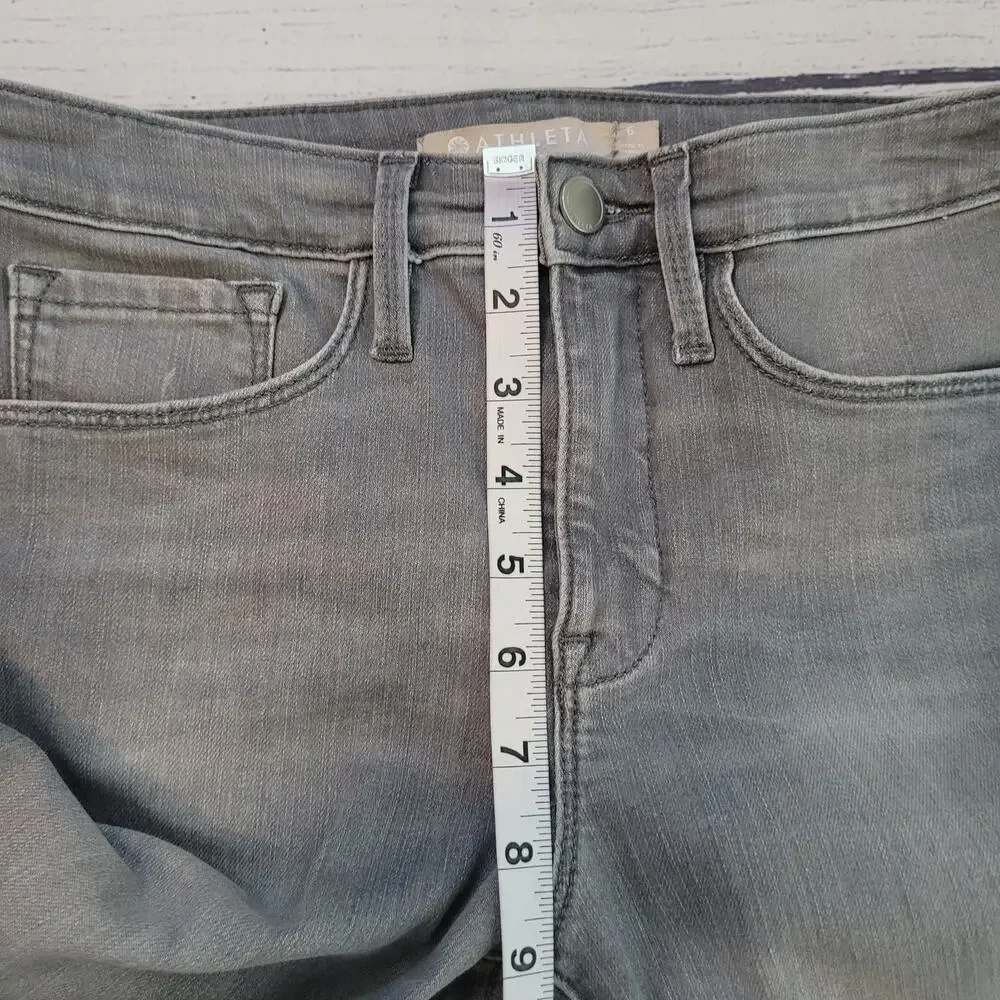 Athleta Size 6 Sculptek Skinny Jeans Stretch Gray‎ Wash Casual Capsule Wardrobe